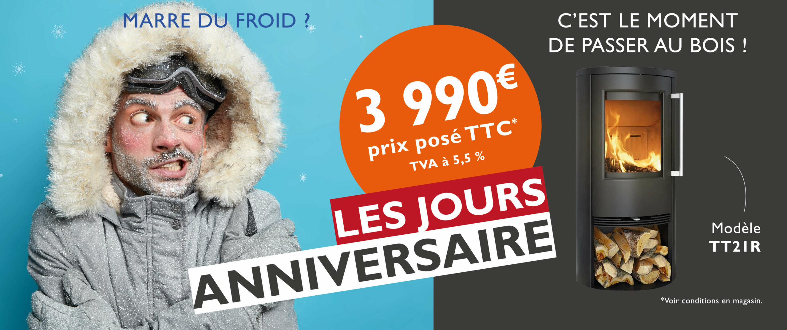 Les prix anniversaire sur les poêles à bois chez Poêle & Ambiance à Valence (Drôme Ardèche)