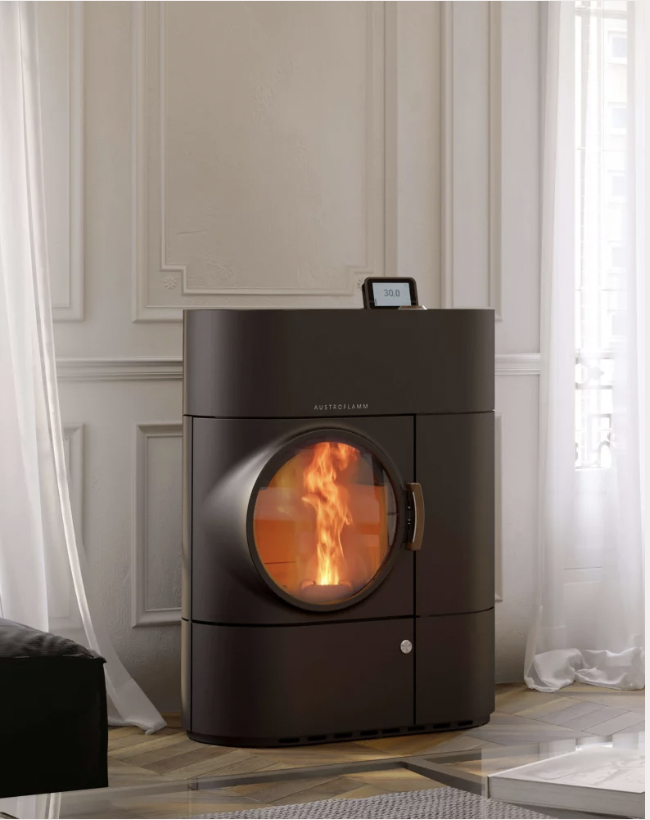 Poêle mixte au bois et granulés Austroflamm Clou Duo chez Poêle & Ambiance sur Valence (Drôme Ardèche)