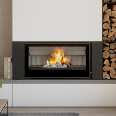 Insert et foyer à bois Chama Crystal 88 Fonte chez Poêle & Ambiance sur Valence (Drôme Ardèche)