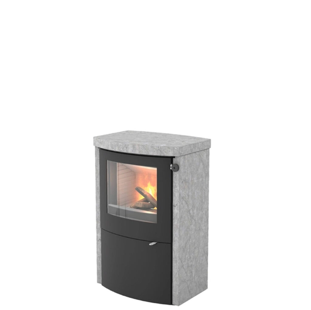 Poêle à bois Attika Q-TEE 2 C Pierre Ollaire chez Poêle & Ambiance sur Valence (Drôme Ardèche)