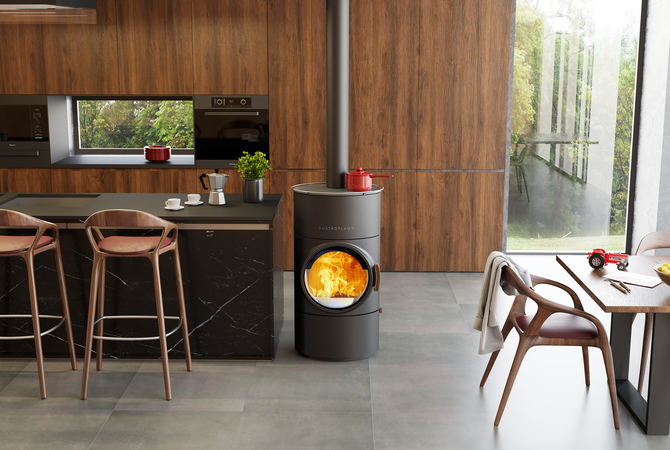 Poêle à bois Austroflamm Clou Compact Cook chez Poêle & Ambiance sur Valence (Drôme Ardèche)