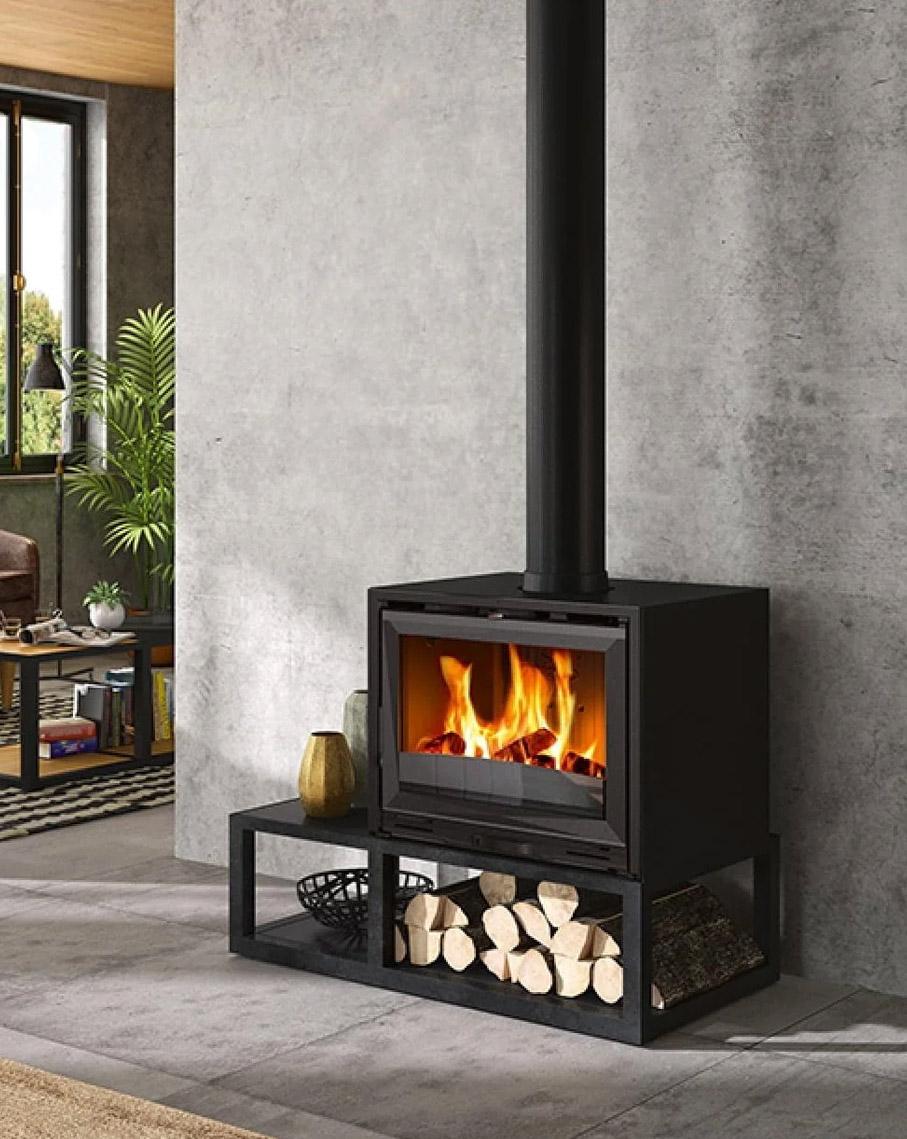 Chama, marque de poêles à bois disponible sur Valence et dans toute la Drôme et l'Ardèche avec Poêle & Ambiance