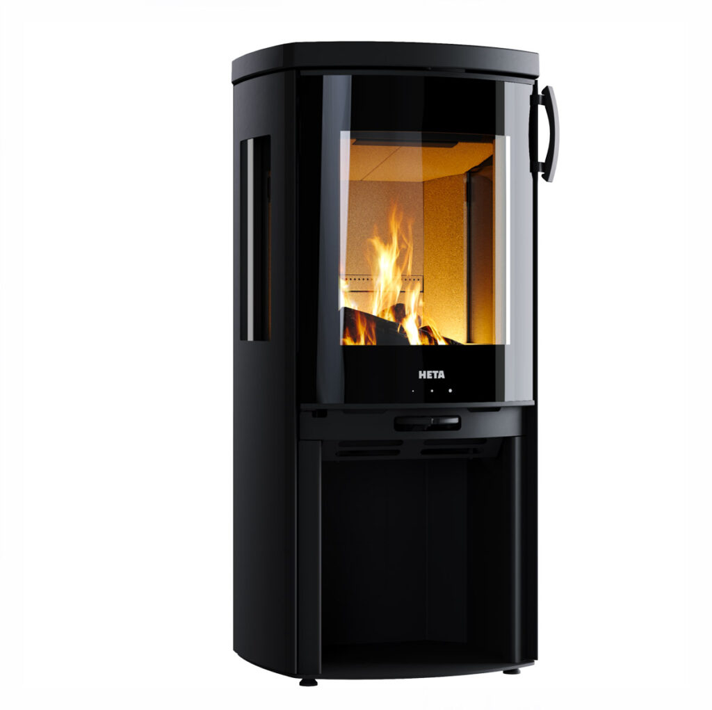 Poêle à bois Heta Icon-Line Moderna avec vitres chez Poêle & Ambiance sur Valence (Drôme Ardèche)