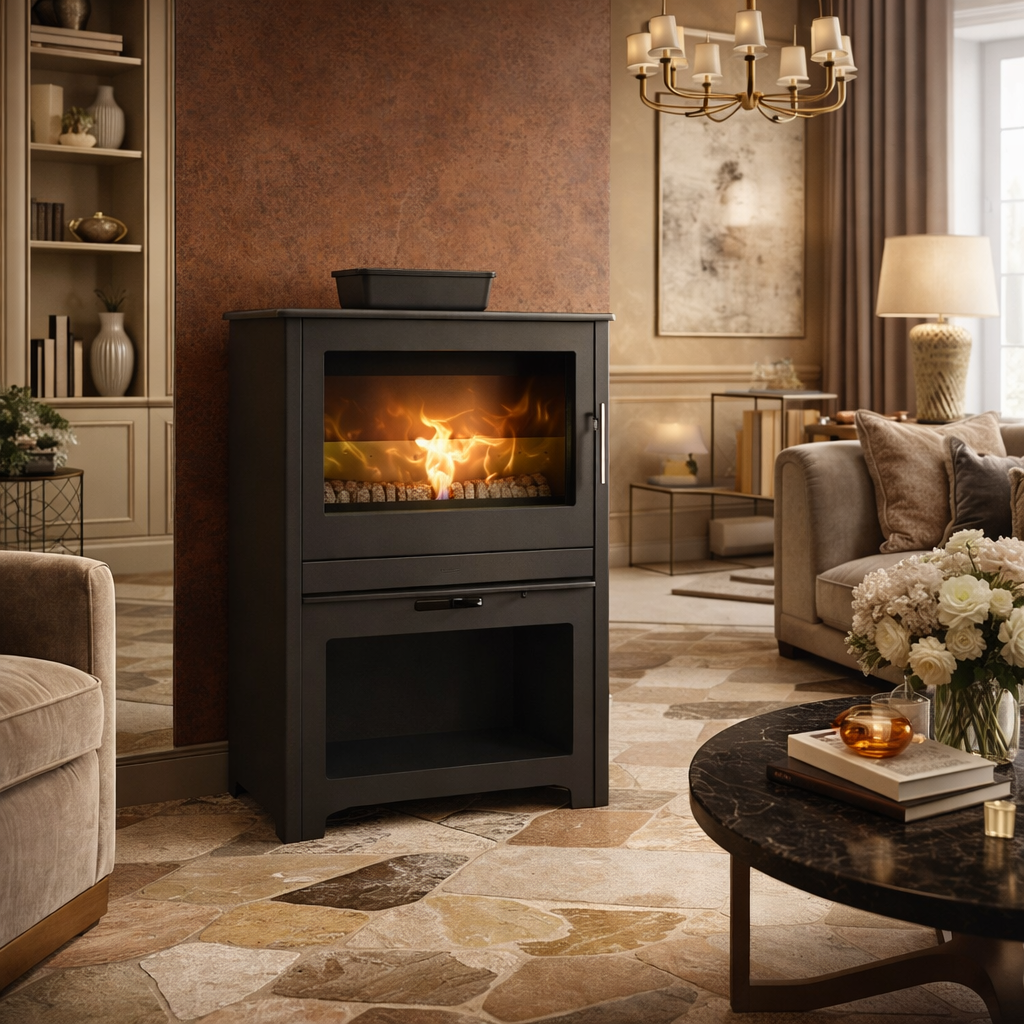 Poêle à bois Heta Inspire 55 / 55H / 55HK chez Poêle & Ambiance sur Valence (Drôme Ardèche)