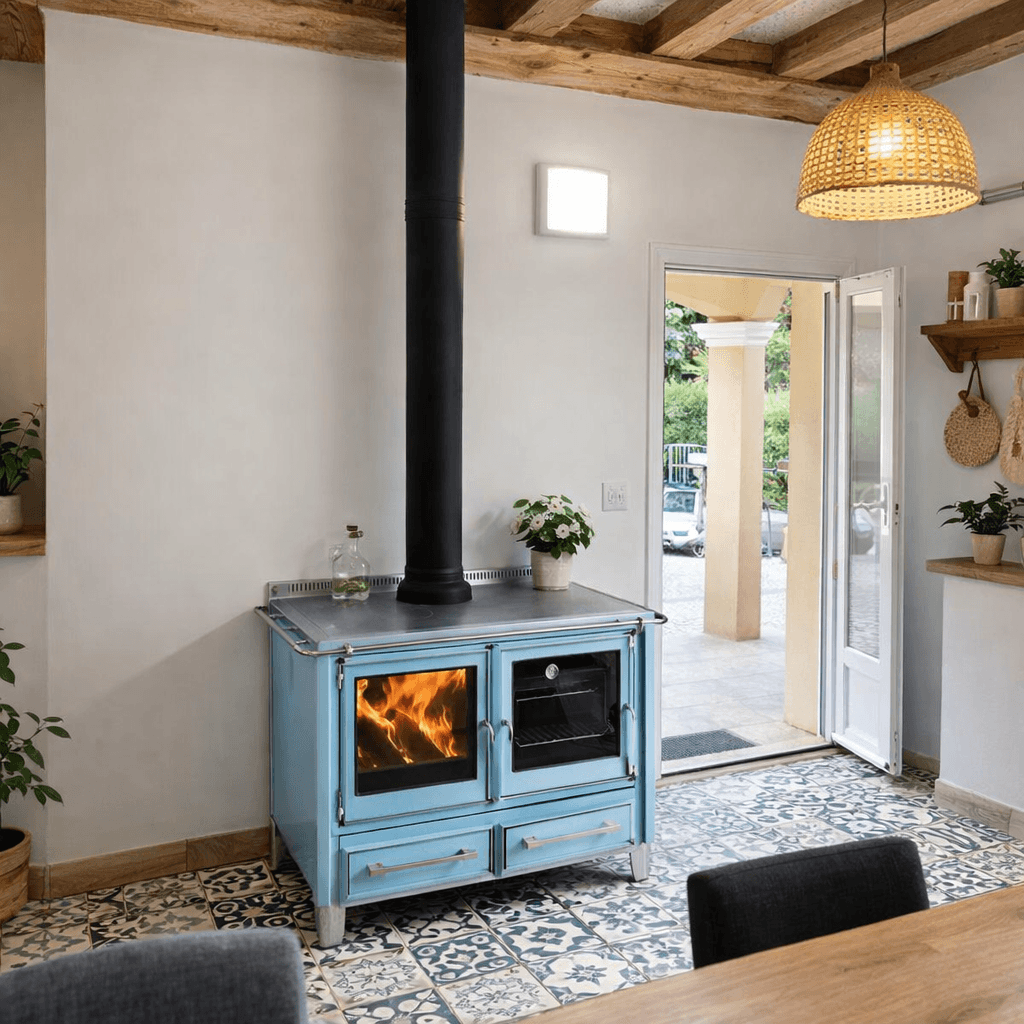 Installation d'une cuisinière à bois Wekos 100 à Valence (Drôme)